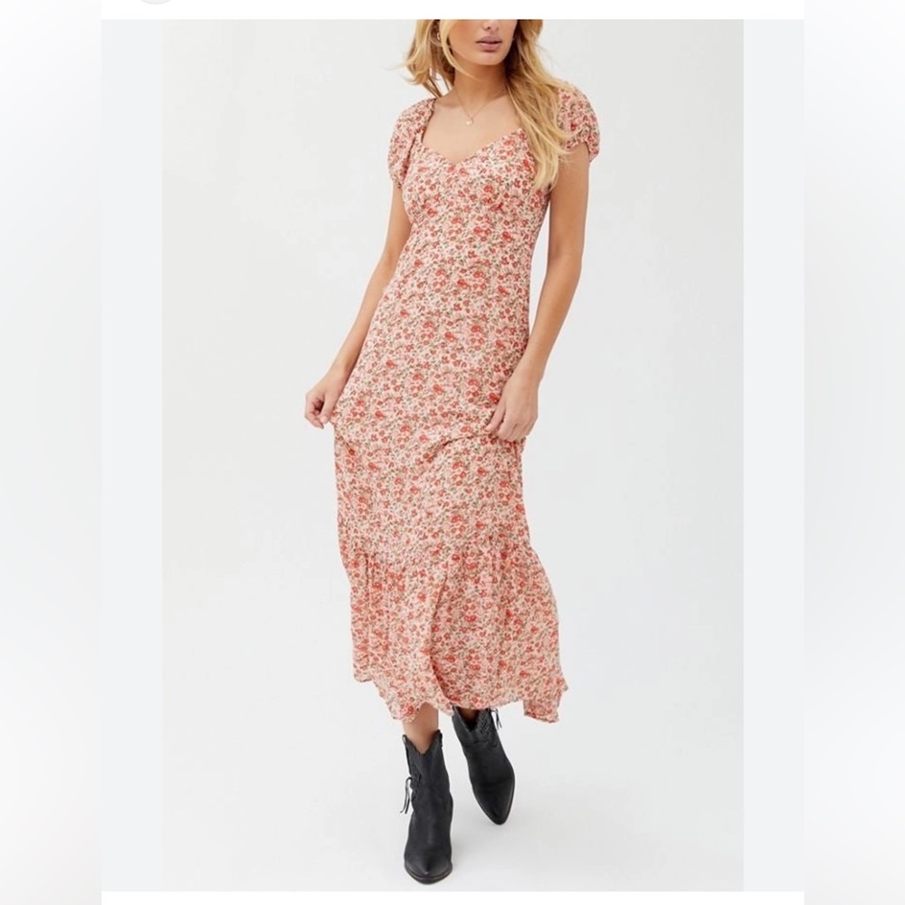 NWT Urban Outfitters Puff Sleeve Maxi dress. Small
